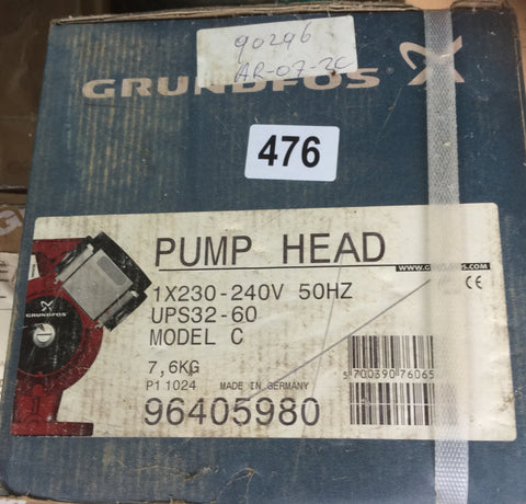Grundfos UPS UPSD 32-60 F 240v Replacement Head Pump 96405980 #476 96401771 96408898