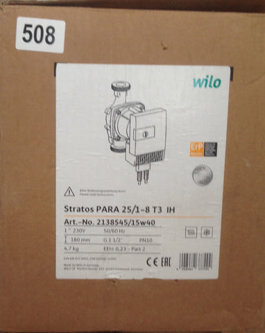 Ideal Evomax Pump Kit for 30-100kW 210362 Wilo Stratos Para 25/1-8 #508