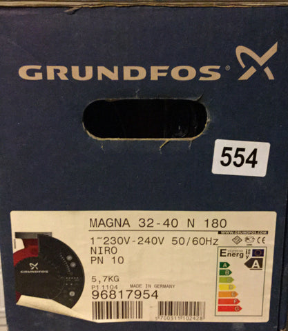 Grundfos MAGNA UPE 32-40 N Stainless Variable Speed Pump 240V 96817954 #554