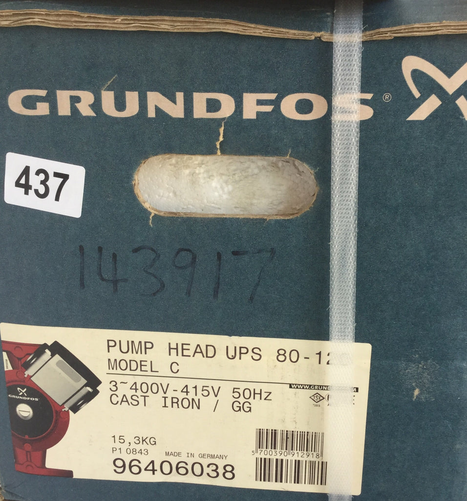 Grundfos UPS/UPSD 80-120 Circulator Replacement Pump Head 415V (96406038) #1559