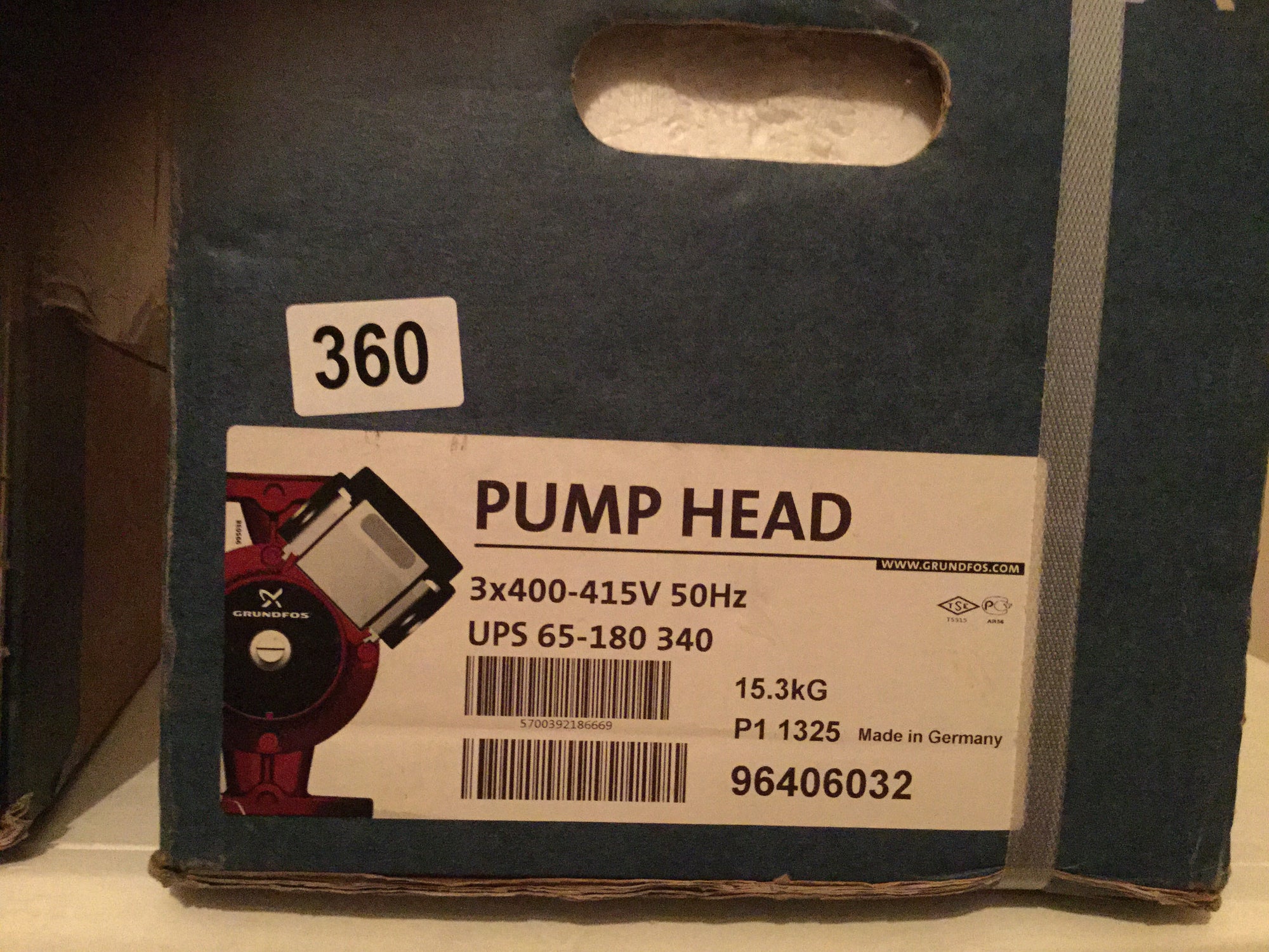 Grundfos UPS/UPSD 65-180 Circulator Replacement Pump Head 415V (96406032) #360