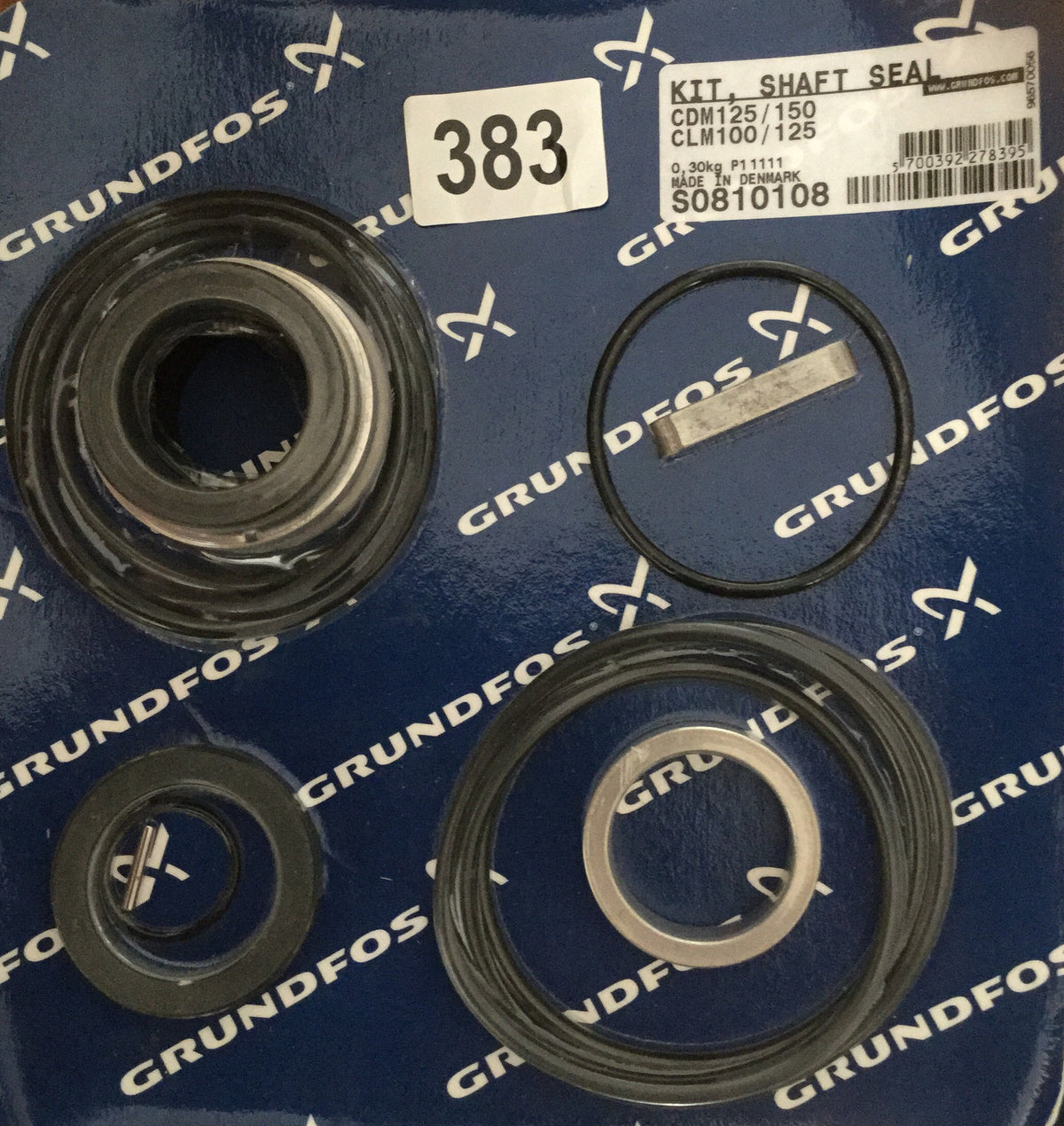 Grundfos CLM100 &amp; CLM125/CDM125 &amp; CDM150 33mm Shaft Seal Service Kit BBUE #383